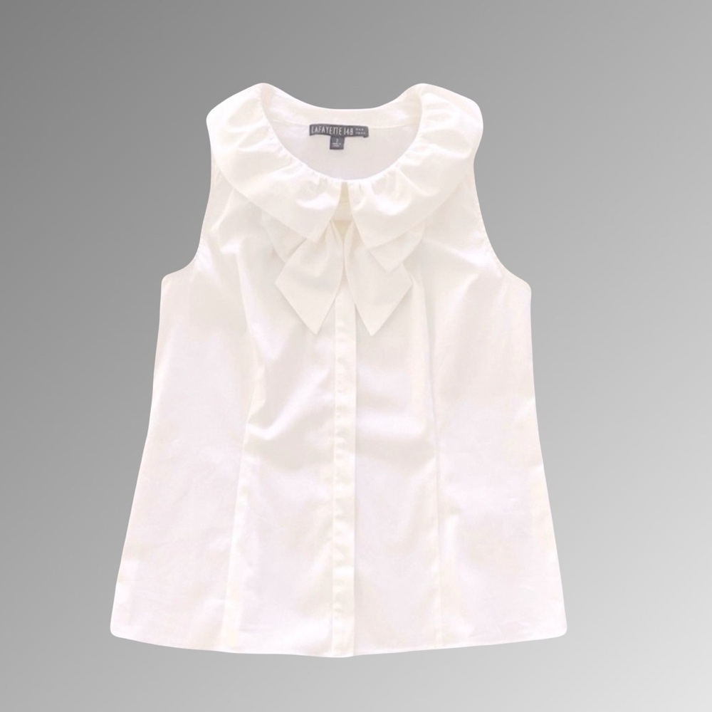 NWOT Lafayette 148 New York White Sleeveless Blouse